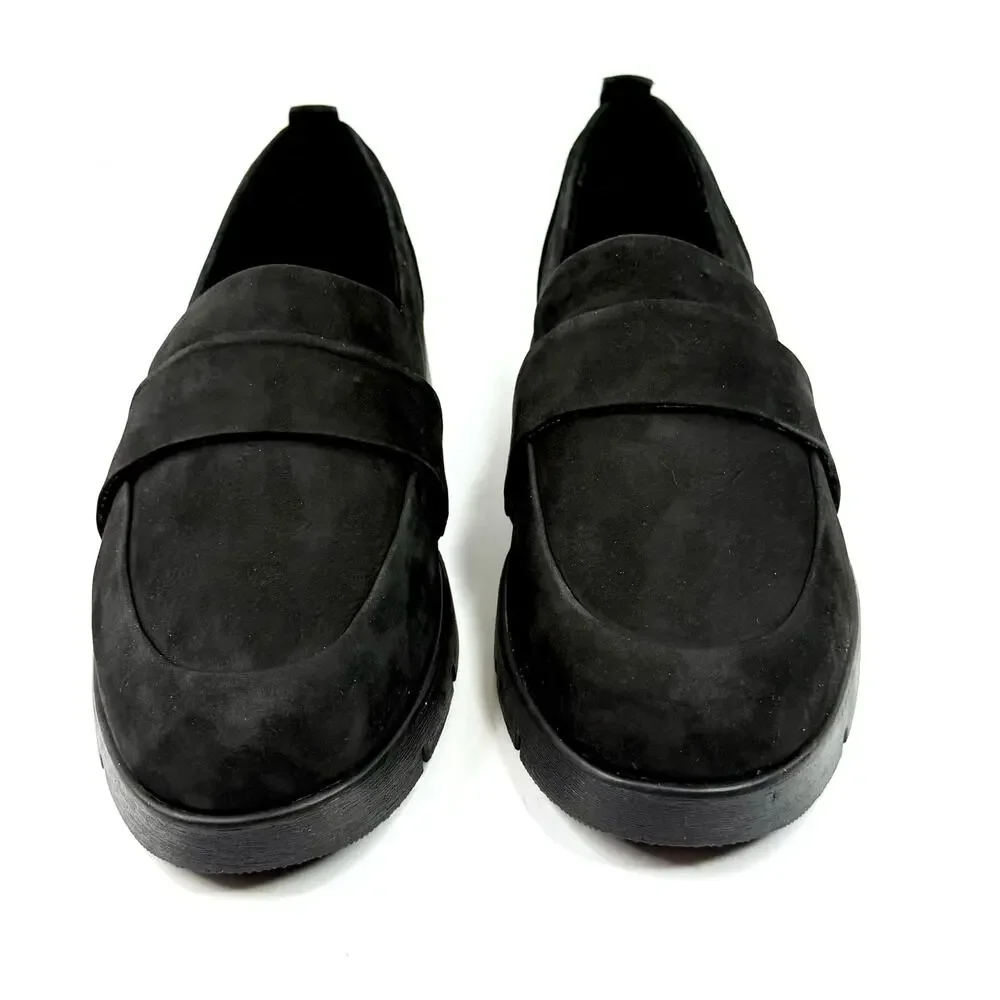 Rockport Women's Ramone Casual Slip-On Almond Toe Loafers Size 6.5W Black NWT